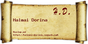 Halmai Dorina névjegykártya