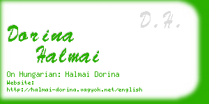 dorina halmai business card